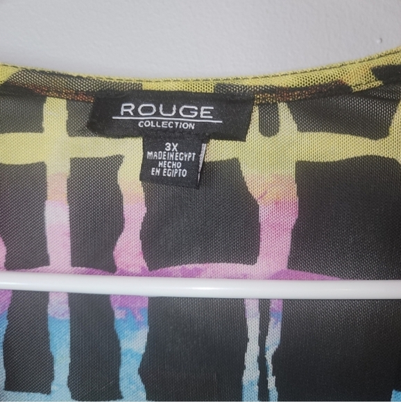 🍁🍂NWOT ROUGE SHEER BODYSUIT 3X - Picture 3 of 3